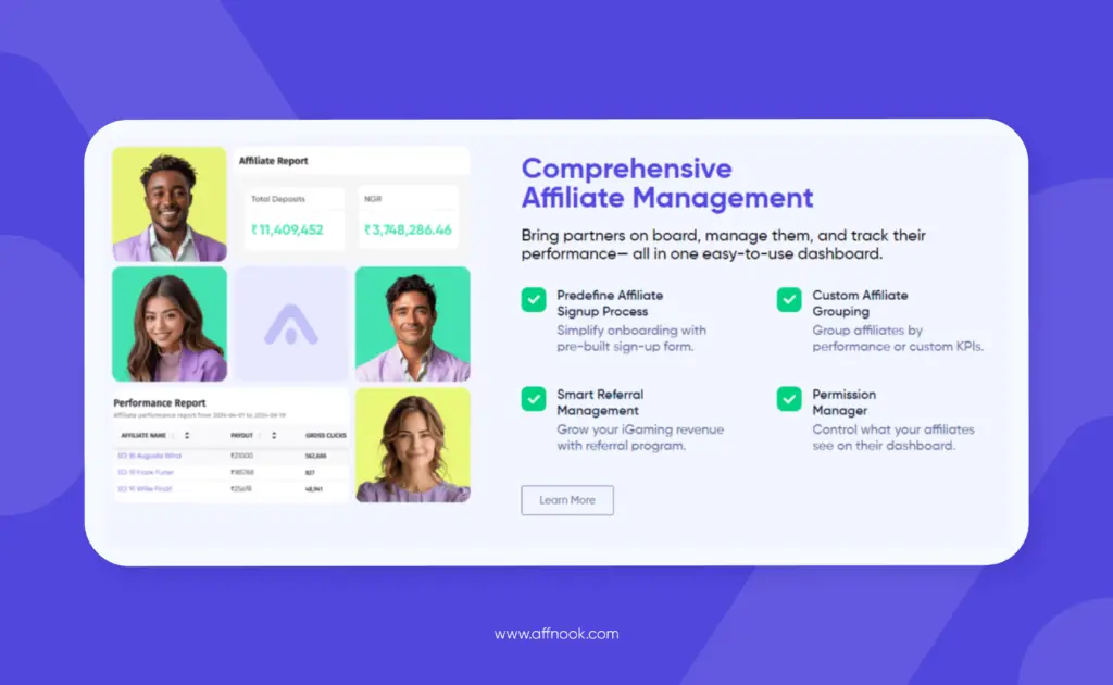 Affnook’s Comprehensive Affiliate Management
