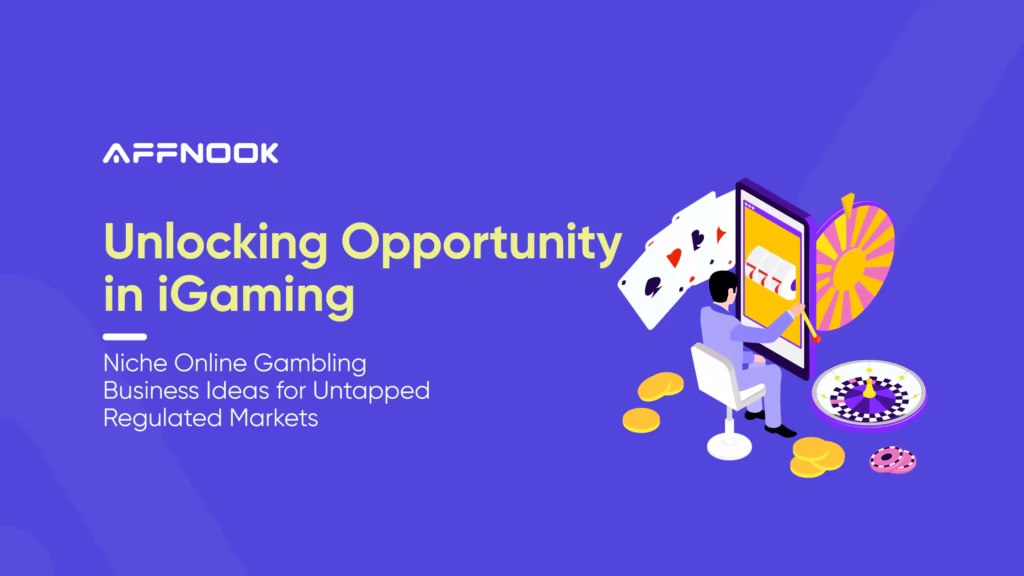 Blog banner for unlocking opportunity in online gambling business ideas.