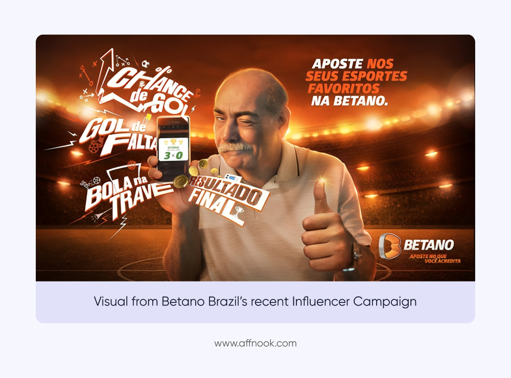 Betano Brazil’s Influencer, Sponsorship Campaign