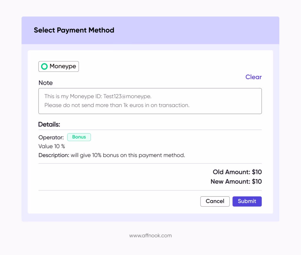 The Affnook Way of Managing Invoices and Payments for All Account Types 8 How affiliates can go about managing invoices and payments on their panel