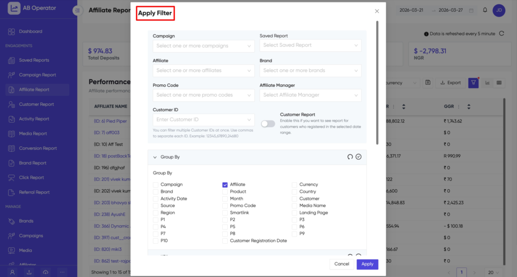 What Is the Affiliate Report and How to Use It in Affnook 4