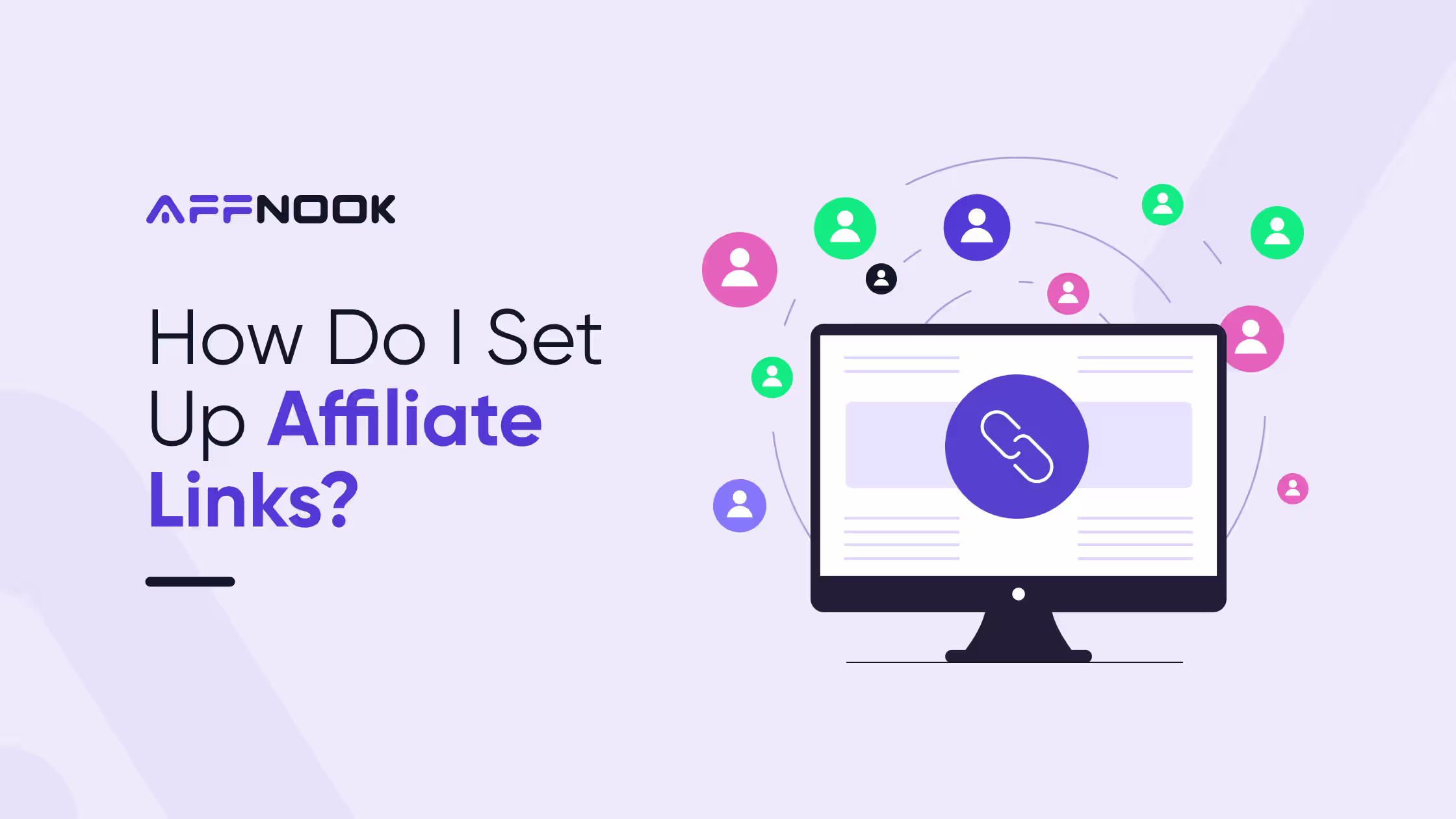 How do I set up affiliate links on Affnook?