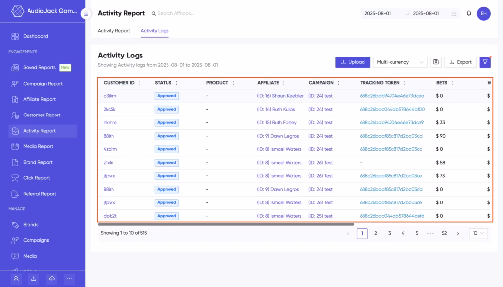 Why CSV Bulk Upload Is The Secret To Scaling Your Affiliate Network 6 CSV Bulk Upload - Activity