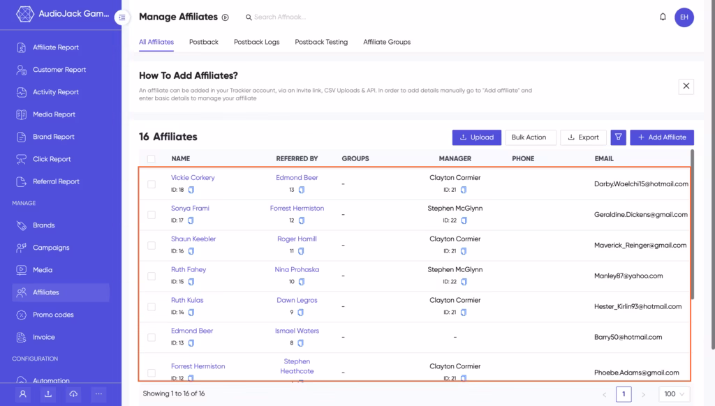 Why CSV Bulk Upload Is The Secret To Scaling Your Affiliate Network 4 CSV Bulk Upload - Affiliates