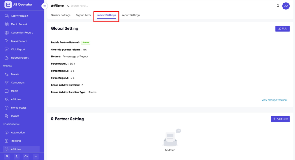 Affiliate Setup in Affnook: How to Configure Affiliate Partner Settings 14 Affiliate Setup