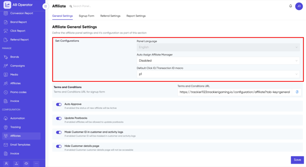 Affiliate Setup in Affnook: How to Configure Affiliate Partner Settings 9 Affilate Setup Dashboard