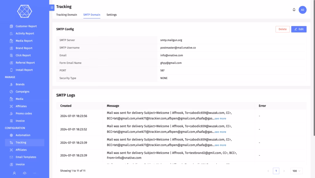 How to Set Up an SMTP Domain on Affnook for Automated Affiliate Emails 6 SMTP Domain